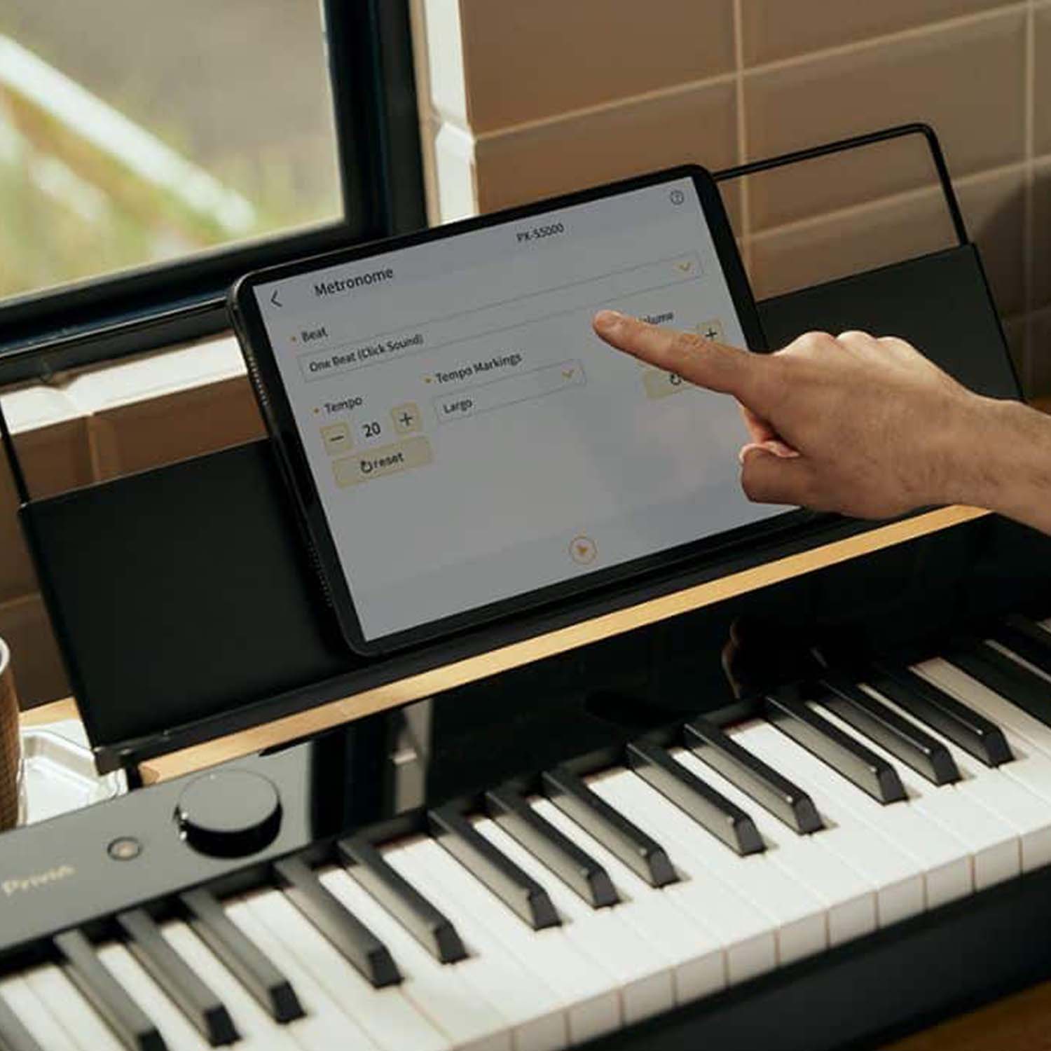 Image of tablet being used with Casio PXS5000