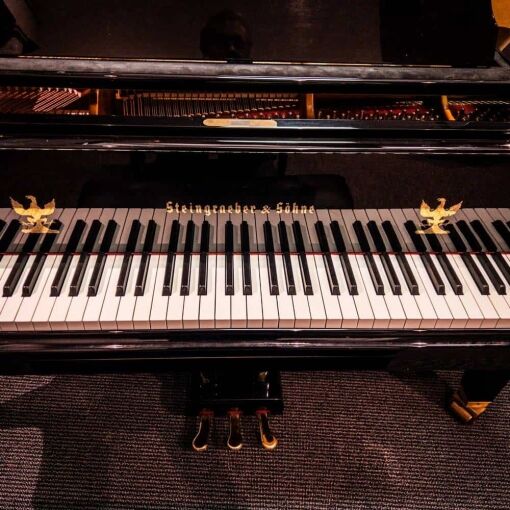 Used Steingraber Opus 168 Grand Piano in Polished Ebony front