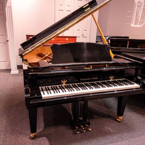 Used Steingraber Opus 168 Grand Piano in Polished Ebony front view