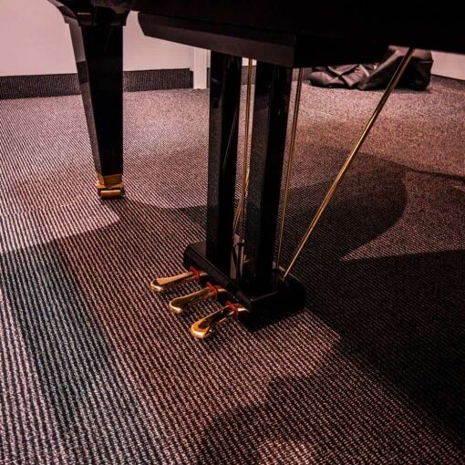 Used Steingraber Opus 168 Grand Piano in Polished Ebony pedals