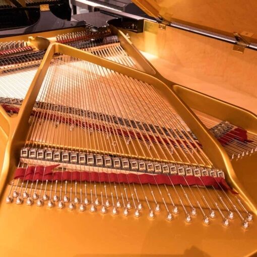 Used Steingraber Opus 168 Grand Piano in Polished Ebony strings back