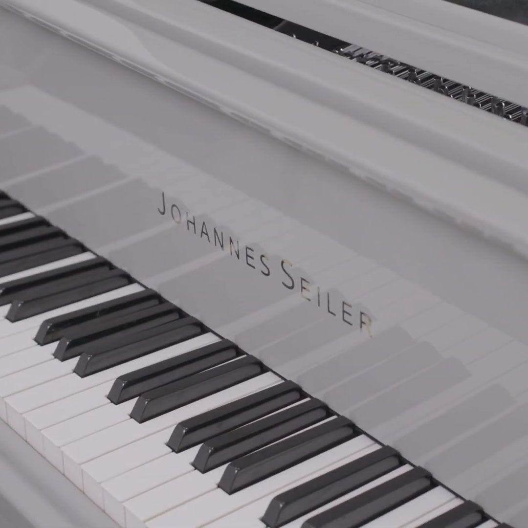 Johannes Seiler in Grey Polish, detail image of piano keys
