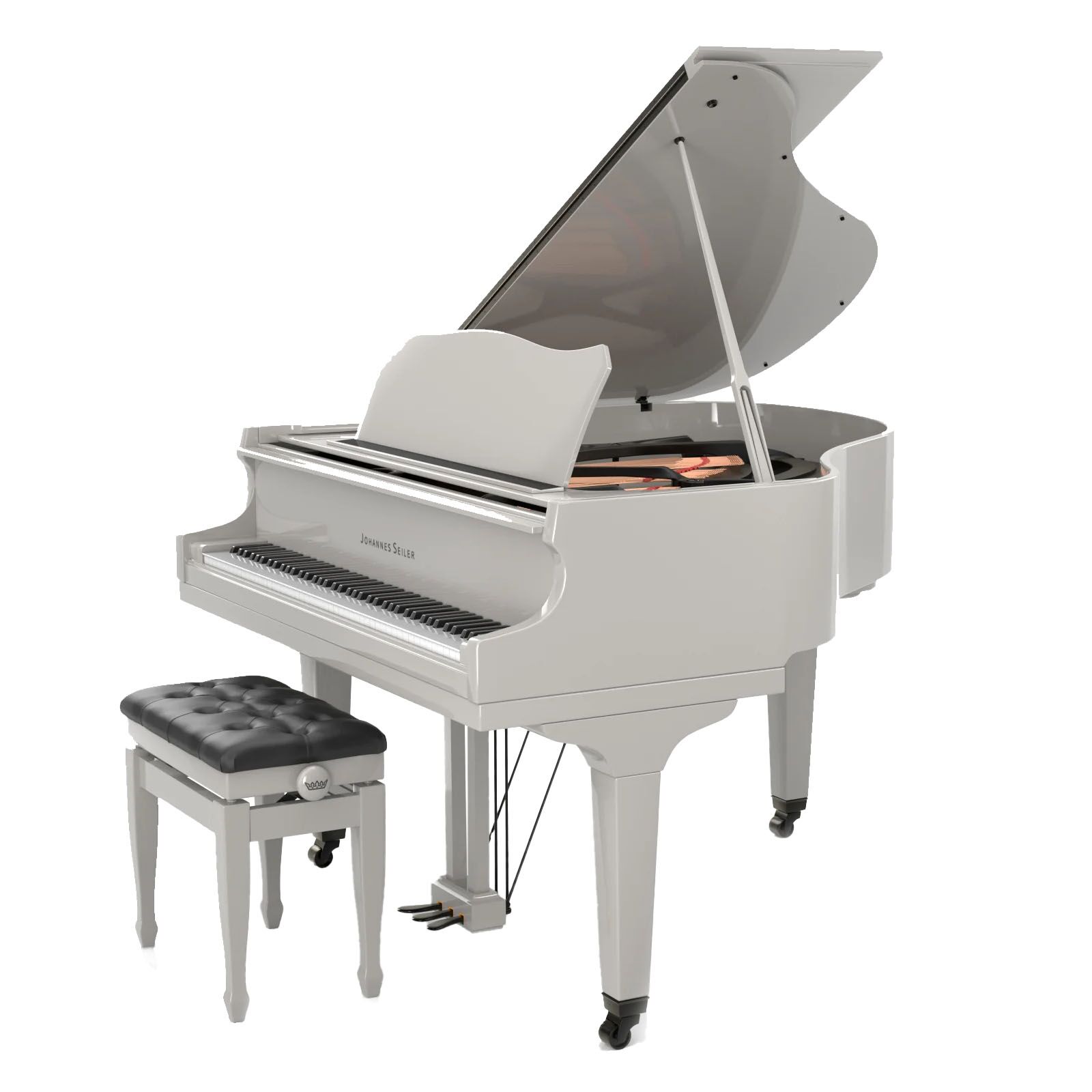 Johannes Seiler GS150 Grand Piano - Black Chrome