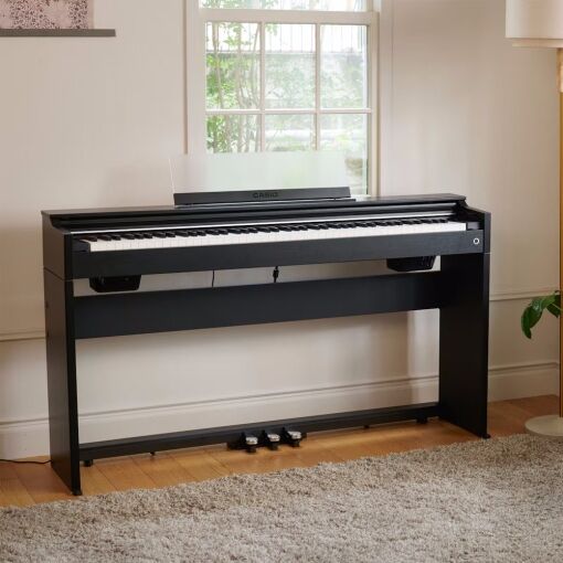 Casio AP-S200 Digital Piano Black Finish Right Angle