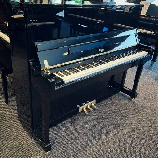 Cline Crescendo Upright Piano Left Angle