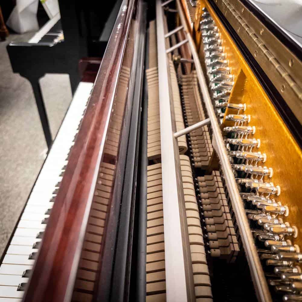 Used August Hoffman Upright Piano in Polished Mahogany3