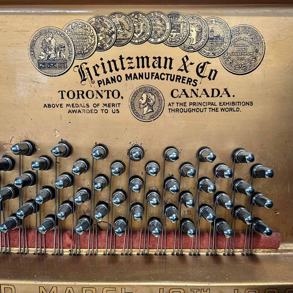 Heintzman Upright Piano Inside Logo