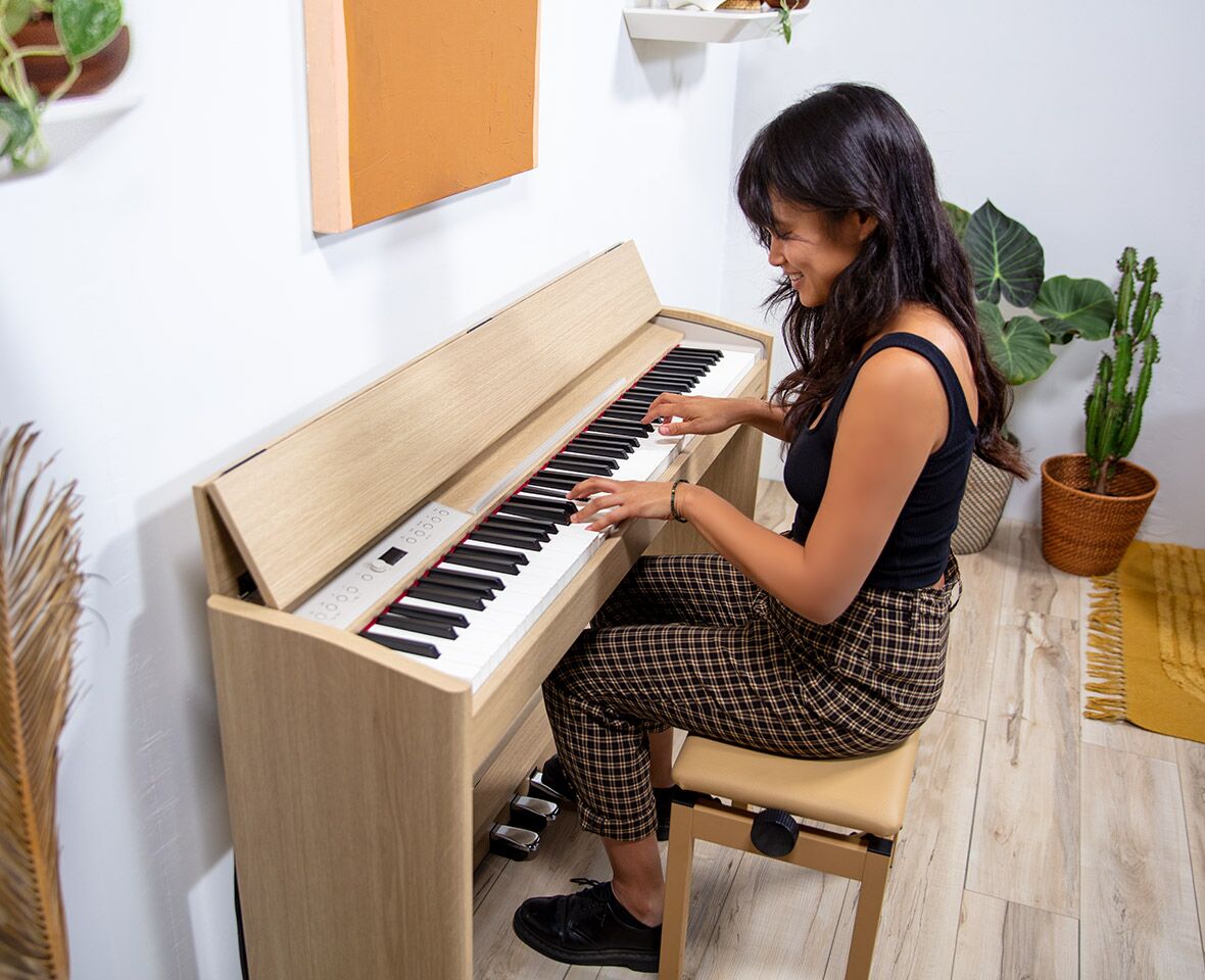 Roland F701 Digital Piano w/ Stand & Bench - Stylish Design
