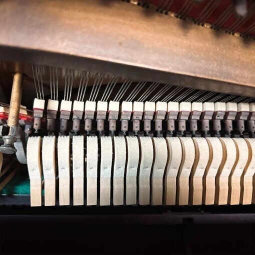 Used Heintzman 54" Upright Piano in Satin Mahogany Hammers