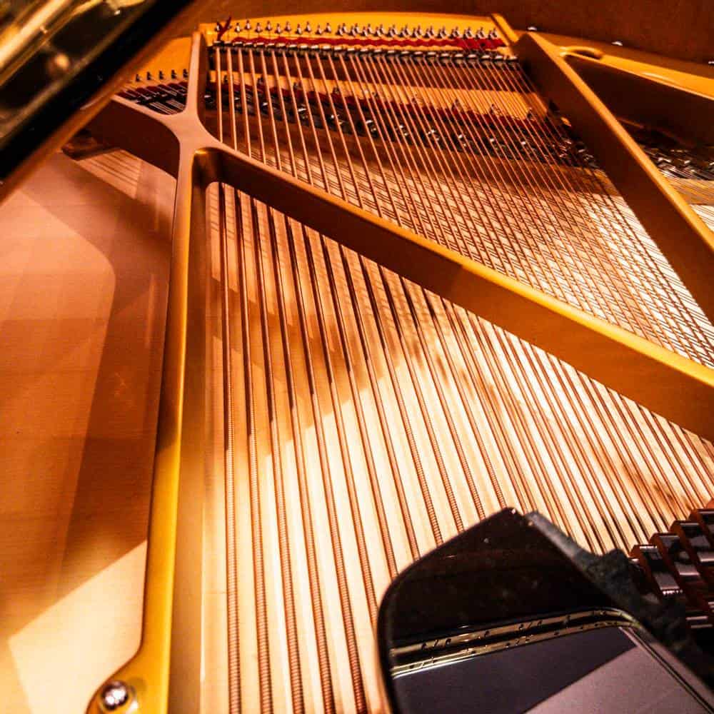 Used Steingraber Opus 168 Grand Piano in Polished Ebony strings