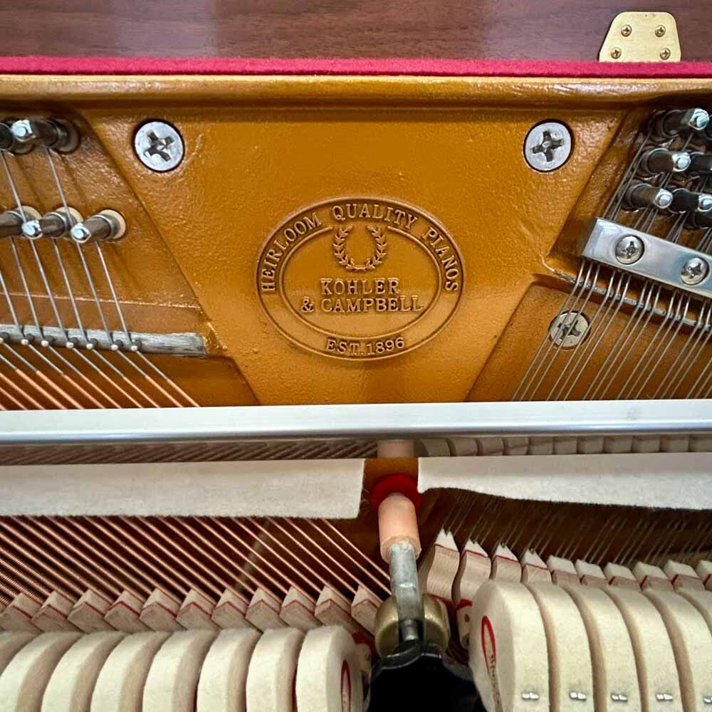 Kohler and Campbell KC647 Upright Piano Inside Logo