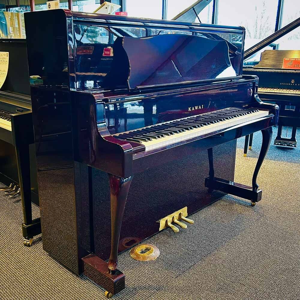 Kawai DS80B Upright Piano Left Angle