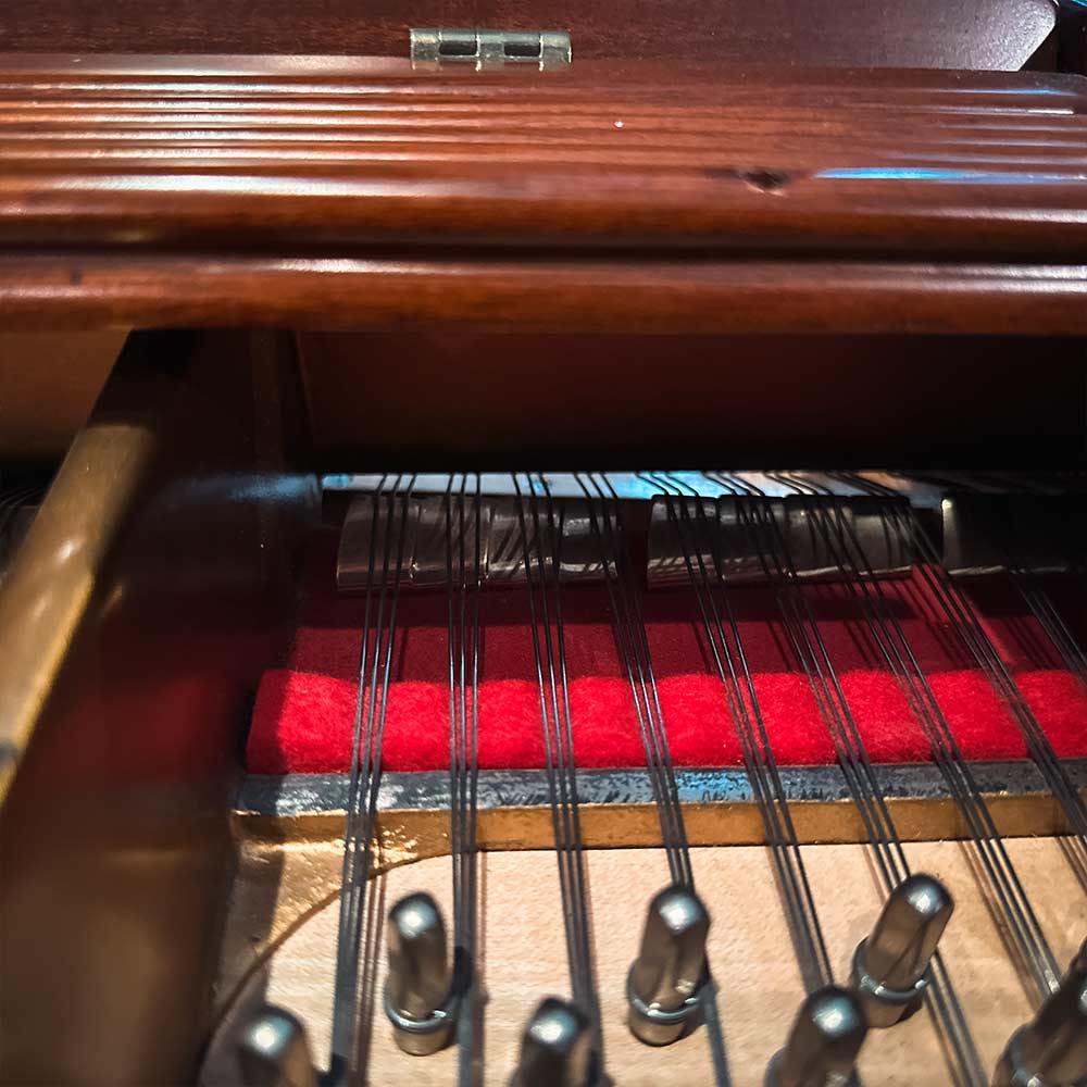 Used Knabe Grand Piano Satin Mahogany String Knobs
