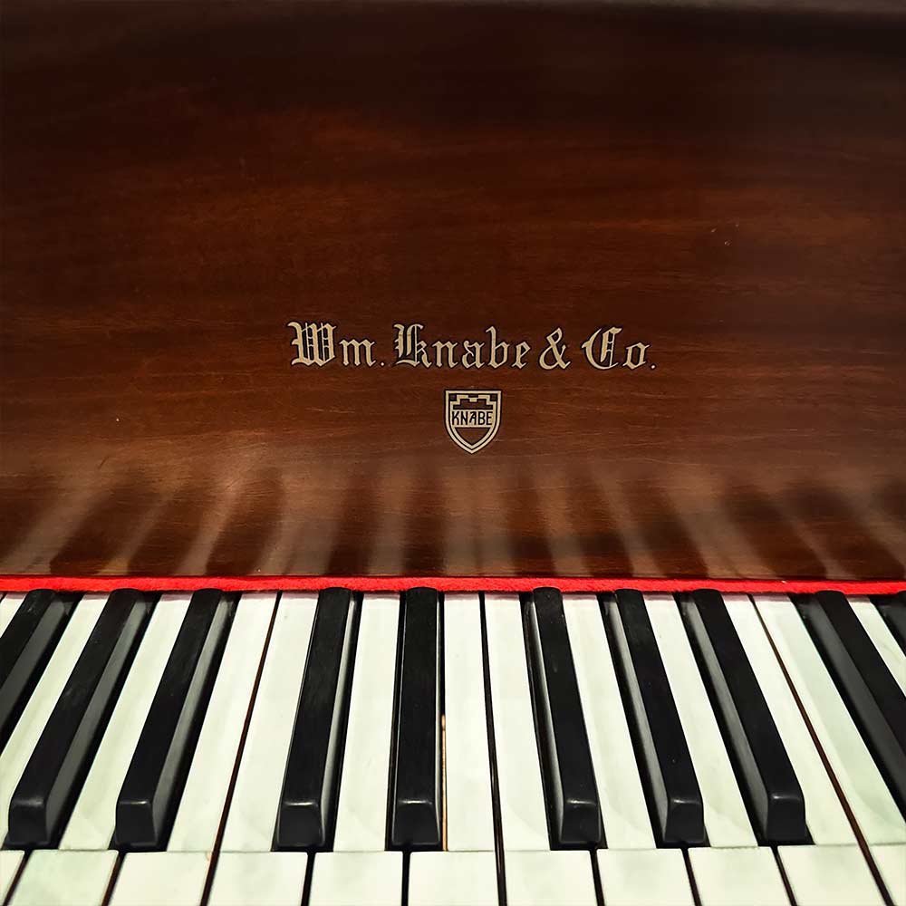Used Knabe Grand Piano Satin Mahogany Logo