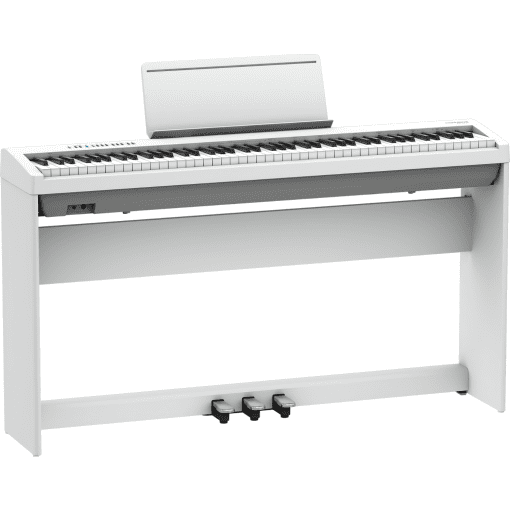 Roland FP30x with Stand & 3 Pedal System KSC70BK & KPD70BK - White