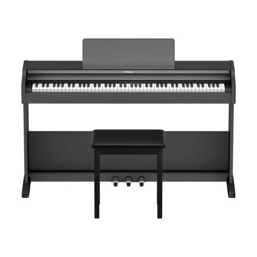 Image of the Roland RP107 Digital Piano with Bench on white background