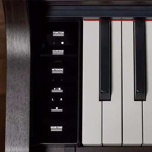 Control panel close-up of the Casio AP-550