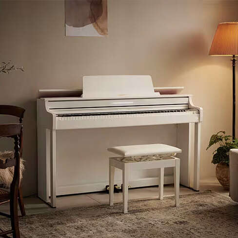 Casio AP-550 in white finish shown in a warm living room