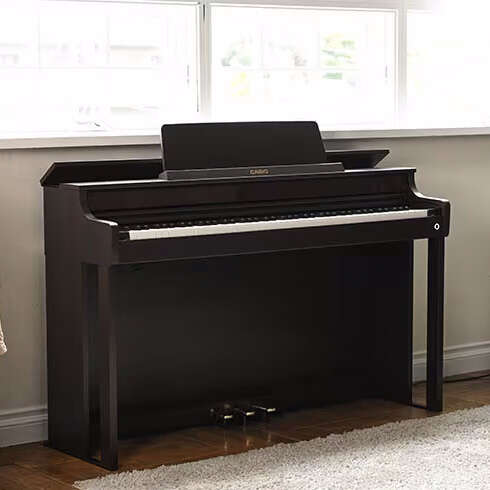 Casio AP-550 in Black in a living room.