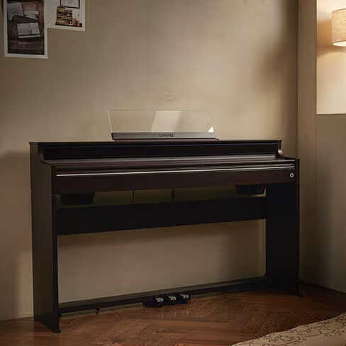 A Casio AP-S450 Digital Piano in a living room.