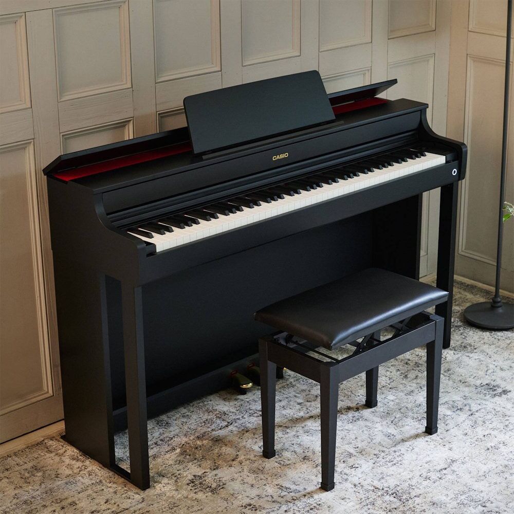 Casio AP-300 Digital Piano Black Finish Left Angle