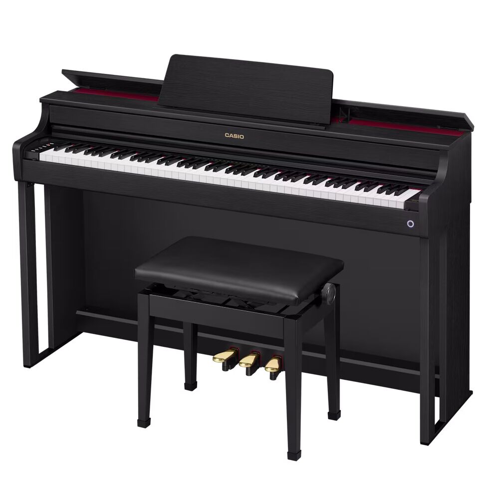 Casio AP-300 Digital Piano Black Finish Right Angle