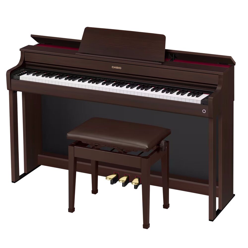 Casio AP-300 Digital Piano Brown Finish Right Angle