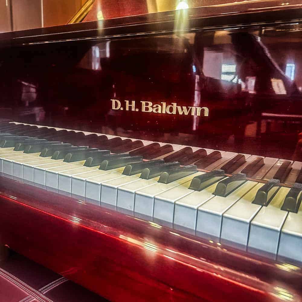 D.H Baldwin C172 Grand Piano Front Logo