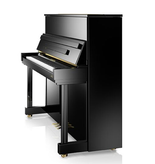 C. Bechstein R6 Classic Upright Piano Side Angle