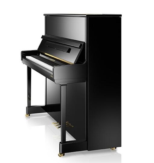 C. Bechstein R6 Elegance Upright Piano Side Angle